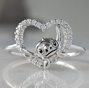 Disney Stitch ring, 925 Sterling Silver Charmed Aroma